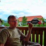 discussing bicycle tourism in slovenia with dusan dixi strucl; two wheel travel