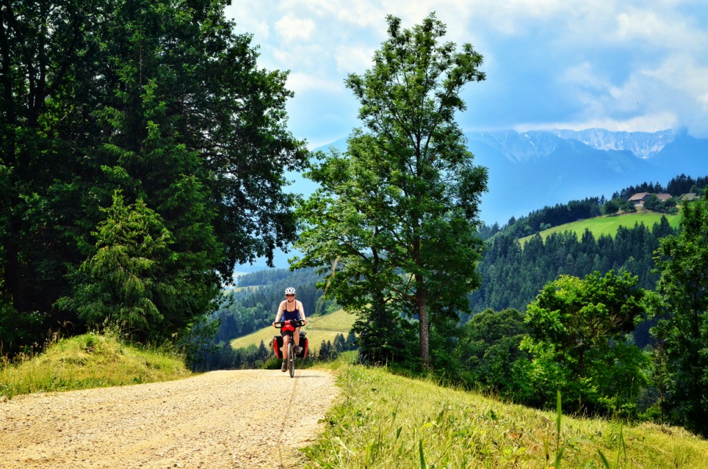 bicycle touring slovenia; two wheel travel; bicycle friendly hotel; gravel road bicycle touring