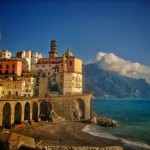 Bicycle touring the Amalfi Coast. Two Wheel Travel - Southern Italy Winter Bicycle tour.