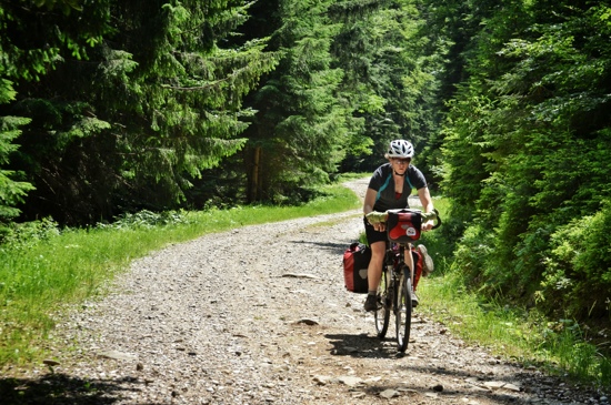 Gravel road bicycle touring, Slovenia, twos wheel travel