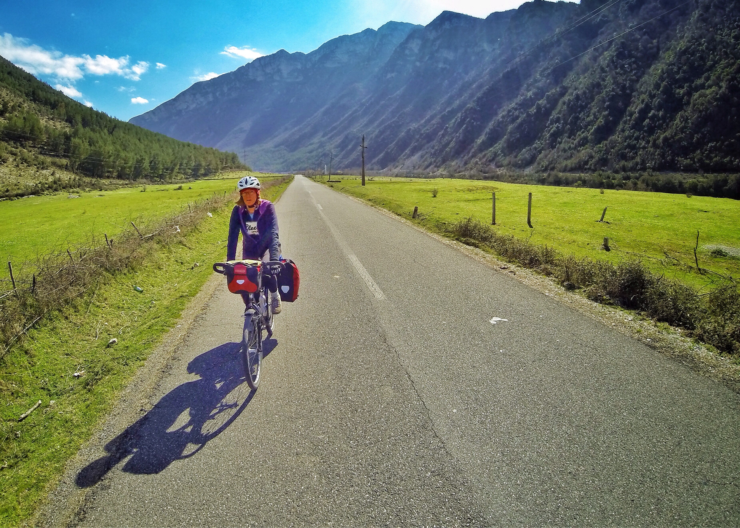 Bicycle Touring Albania. Sunny skies from Lumi Vjosa v to Gjirokaser