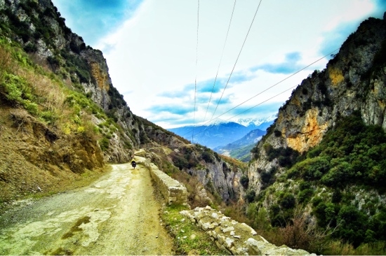 Bicycle Touring Albania. Rough Roads and beautiful scenes from Leskovik to the Lumi Vjosa River