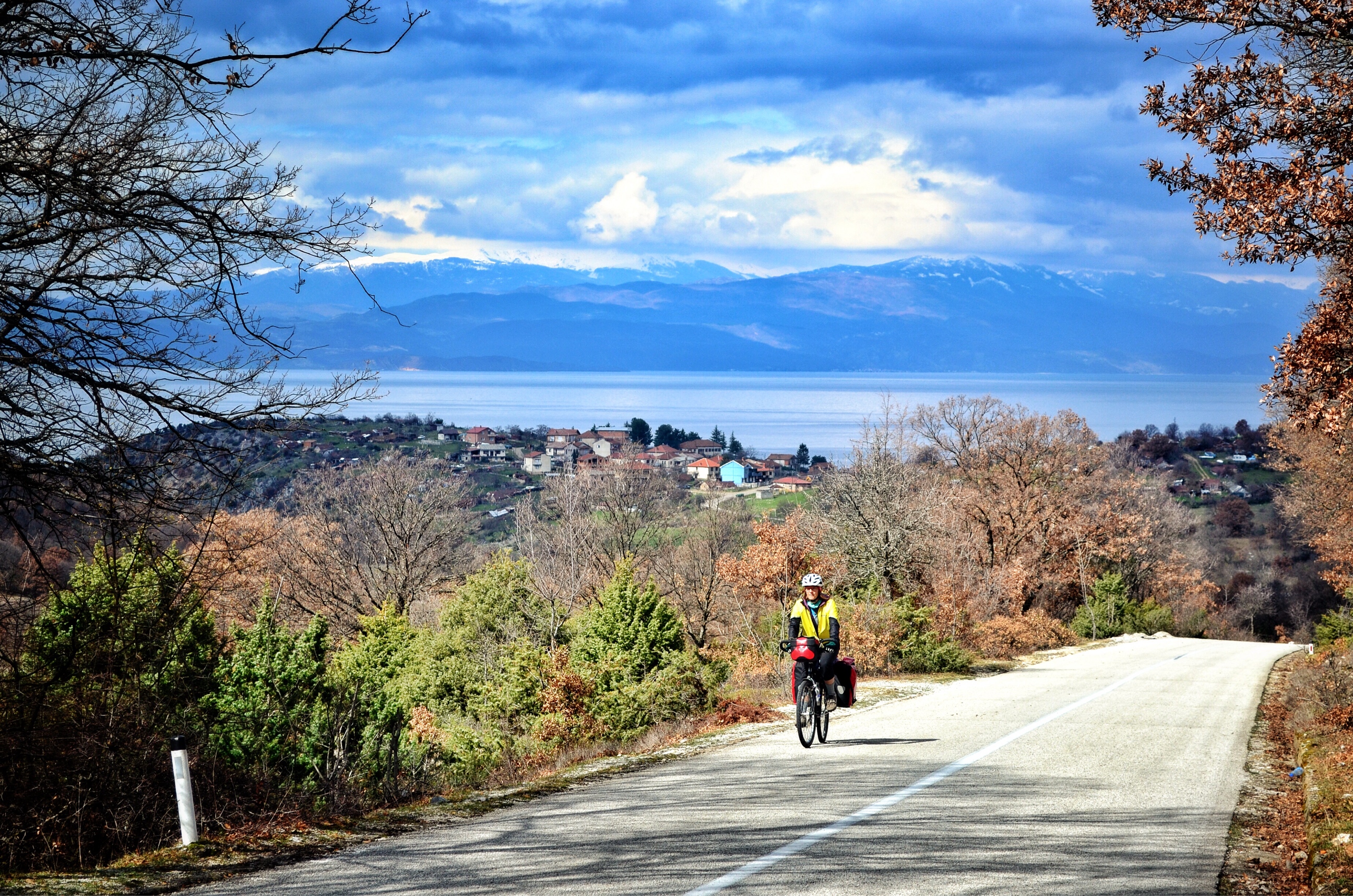 Bicycle touring from Lake Ohrid Macedonia into Albania